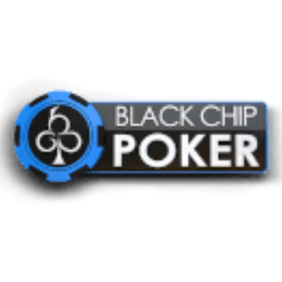 Black chip poker logo